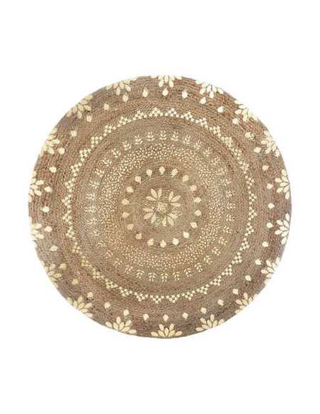 Tapis rond jute GOLD SHINE diamètre 120 cm Tapis rond jute GOLD SHINE diamètre 120 cm