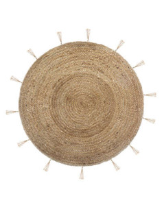 Tapis rond jute LUREX COSY diamètre 80 cm