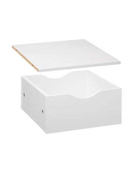 Tiroir et étagère 31cm Blanc MIX N' MODUL