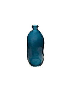 Vase "Dame jeanne" Bleu orage hauteur 35 cm