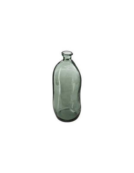 Vase "Dame jeanne" Verre kaki hauteur 35 cm
