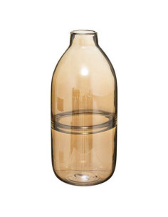 Vase plat SHINE verreAmbre hauteur 30 cm