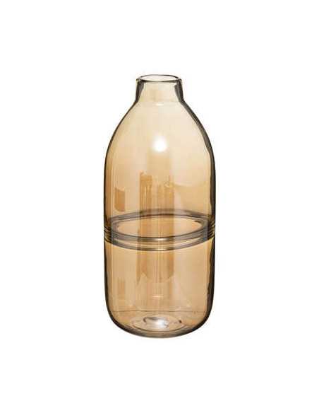 Vase plat SHINE verreAmbre hauteur 30 cm