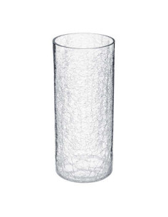 Vase cylindre craquelé diamètre 13 cm hauteur 30 cm