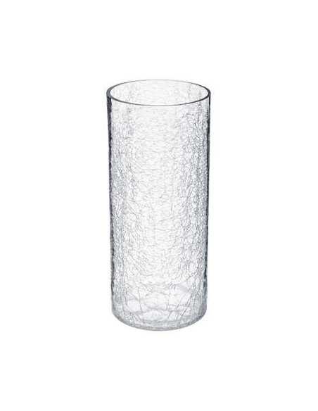 Vase cylindre craquelé diamètre 13 cm hauteur 30 cm