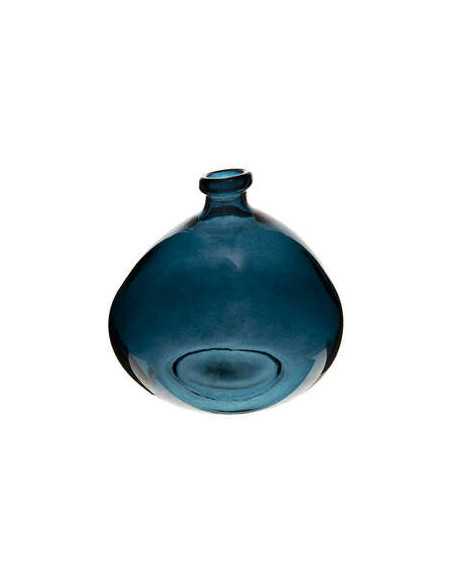 Vase "Dame jeanne" Bleu orage diamètre 23 cm