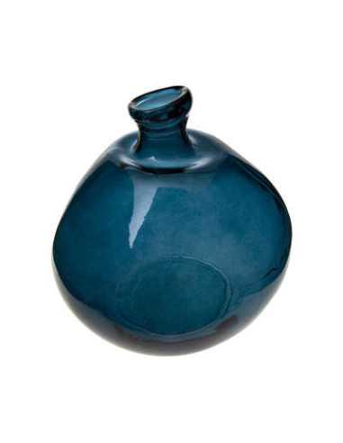 Vase "Dame jeanne" Bleu orage diamètre 33 cm