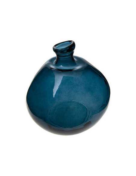 Vase "Dame jeanne" Bleu orage diamètre 33 cm