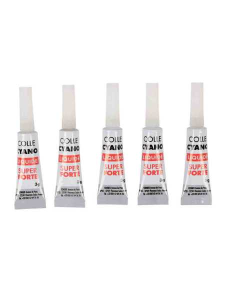 Colle cyanoacrylate 3gr. 5 tubes