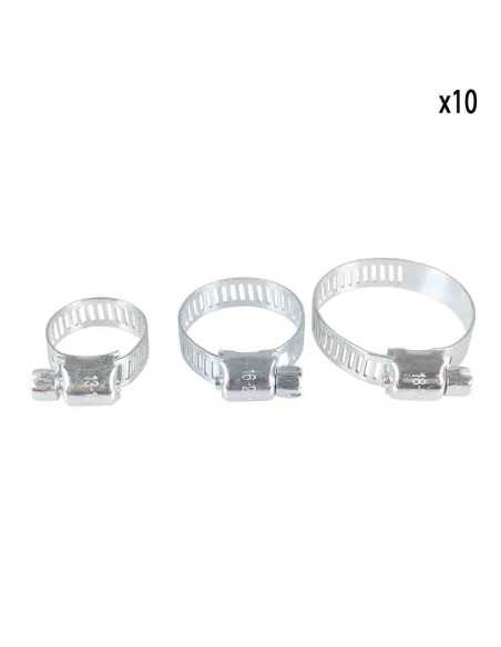 Collier serrage acier zingue diamètre 19 à 30mm - 10pcs
