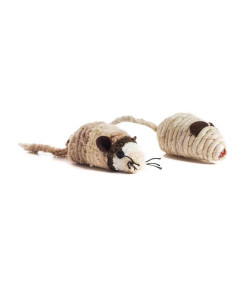 Duo de souris peluche et ficelle, 7 cm