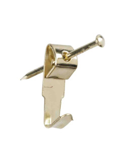 Crochet à tableau 1 trou laitonne N0 - 14pcs