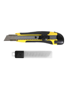 Cutter 18mm bimatière a molette + 5 lames