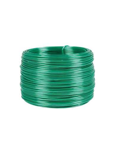 Fil de fer plastifié vert 50mx0,9mm