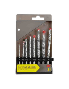 Foret à beton 8pcs 3-10mm