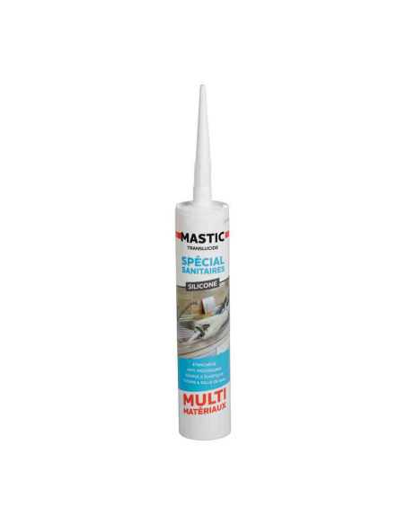 Mastic silicone sanitaire translucide 280ml