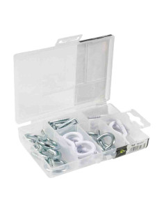 Pitonnerie assortie 40 pieces :
gonds, pitons, crochets, galvanisés et plastifiés