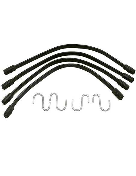 Tendeur plat caoutchouc 37cm 4pcs