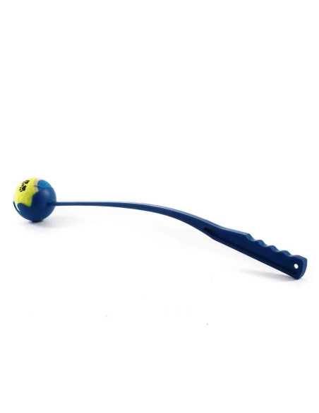 Lance balles bleu 36 cm et balle de tennis 6 cm