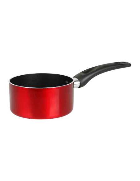 Casserole Aluminium, Diamètre 14 cm, Hauteur 7 cm, Épaisseur 2,5mm, Rouge métallisé