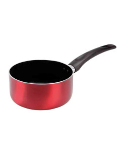 Casserole Aluminium, Diamètre 18 cm, Hauteur 8,5 cm, Épaisseur 2,5mm, Rouge métallisé