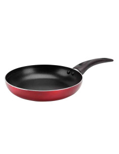 Poêle Aluminium Diamètre 20 cm, Hauteur 4 cm, Épaisseur 2,5mm, Rouge métallisé