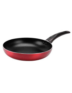 Poêle Aluminium Diamètre 24 cm, Hauteur 5 cm, Épaisseur 2,5mm, Rouge métallisé