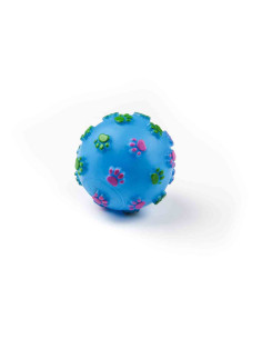 Balle pattes relief diam. 7 cm, bleu