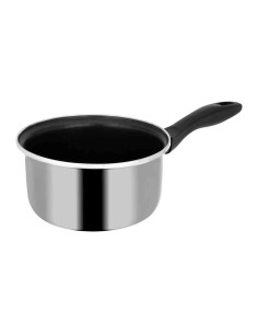 Casserole Acier, Diamètre 16 cm, Hauteur 9.5 cm, Epaisseur 1 mm, Noir brillant