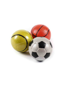 Balle mousse dure sports 6 cm, assortie en display de 24