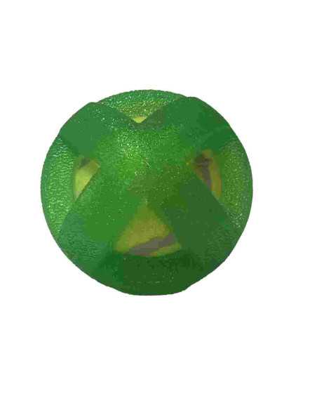 Jouet chien balle tennis 9 cm, extérieur TPR vert