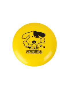 frisbee plastique imprime diam. 20 cm, jaune