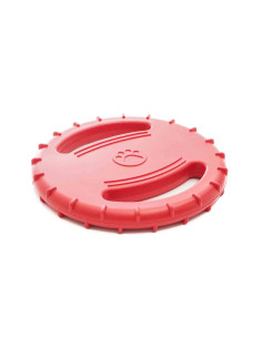 Frisbee flottant caouchouc diam. 20 cm, rouge