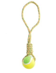 corde 38 cm, balle tennis 6 cm, vert jaune