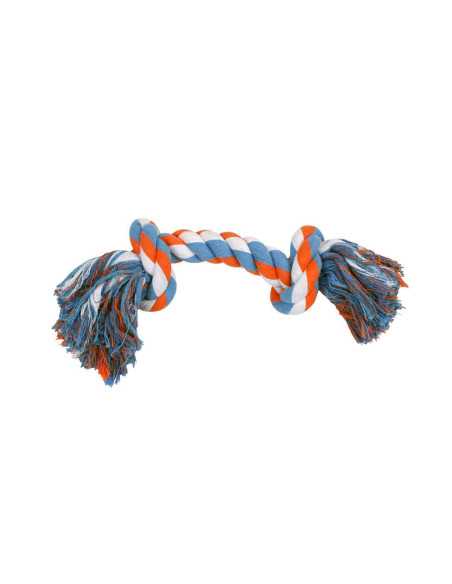 Corde noeud forme os large, 38 cm, bleu orange blanc