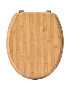Abattant Wc Mdf 18 Pouces Attaches Acier Inoxydable 4 Faces Imprimees - Facon Bambou