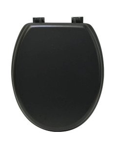 Abattant Wc Mdf 18 Pouces Attaches Plastiques - Noir Mat