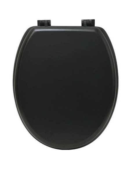 Abattant Wc Mdf 18 Pouces Attaches Plastiques - Noir Mat