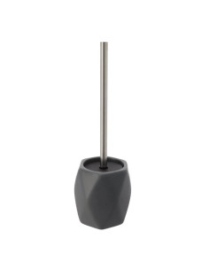 Brosse Wc Gres Forme Losange Tige Acier Inoxydable - Gris Fonce