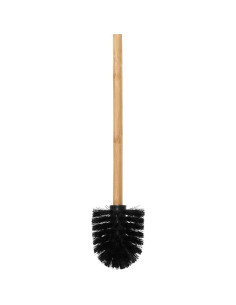 Brosse Wc Noir Manche Bambou