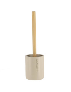 Brosse Wc Polyresine - Beige/Bambou