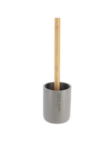 Brosse Wc Polyresine - Gris/Bambou