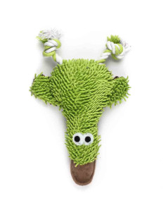 Peluche canard pouet-pouet 27 × 17 × 4 cm - Vert- jouet sonore pour chien