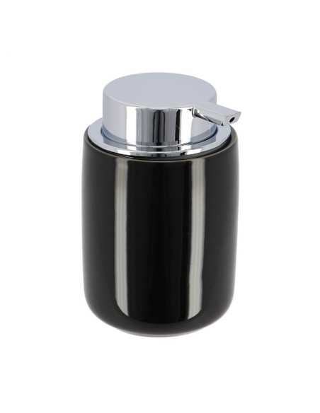 Distributeur A Savon Dolomite Rond Pompe Chrome 235 Ml - Noir