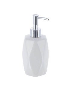 Distributeur A Savon Gres Forme Losange 330 Ml - Blanc