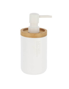 Distributeur A Savon Polyresine 280 Ml - Blanc/Bambou