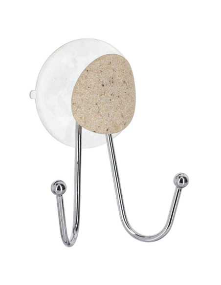 Double Crochet Metal Sur 1 Ventouse/1 Deco - Galet