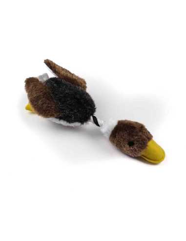 peluche canard pouet-pouet 28x12x6 cm, marron