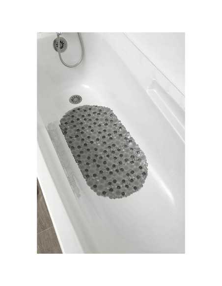Fond De Baignoire Pvc 69X36 Cm Bulles - Gris