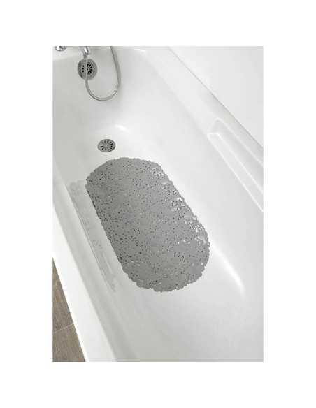 Fond De Baignoire Pvc 69X36 Cm Bulles - Gris Perle